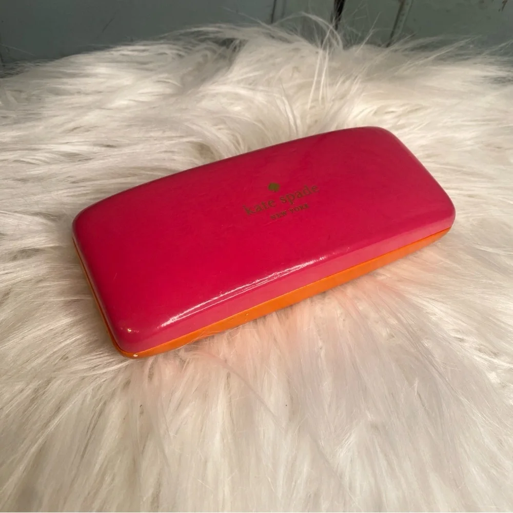 Kate Spade New York Pink & Orange Eyeglasses Sunglasses Hard Case